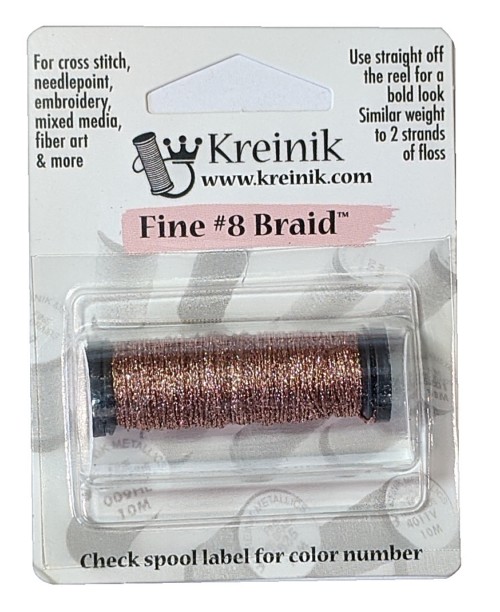 Kreinik Metallic Fine #8 Braid / 021 Copper