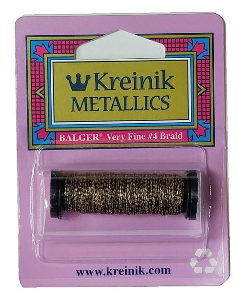 Kreinik Metallic Very Fine #4 Braid / 5005 Gold Coin