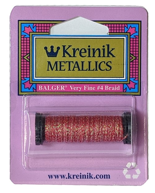 Kreinik Metallic Very Fine #4 Braid / 5705 Rock Candy Red