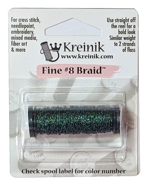 Kreinik Metallic Fine #8 Braid / 085 Peacock