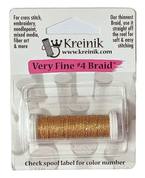 Kreinik Metallic Very Fine #4 Braid / 5815 Golden Chardonnay