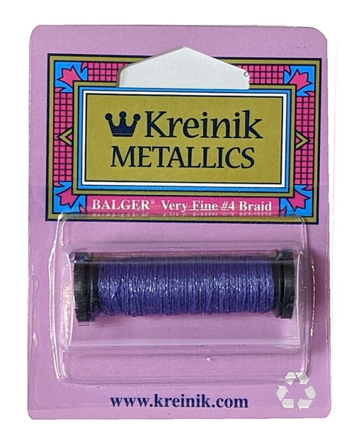 Kreinik Metallic Very Fine #4 Braid / 5540 Boysenberry Blue