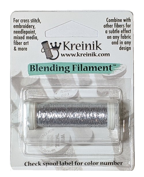 Kreinik Blending Filament / 001V Vintage Silver