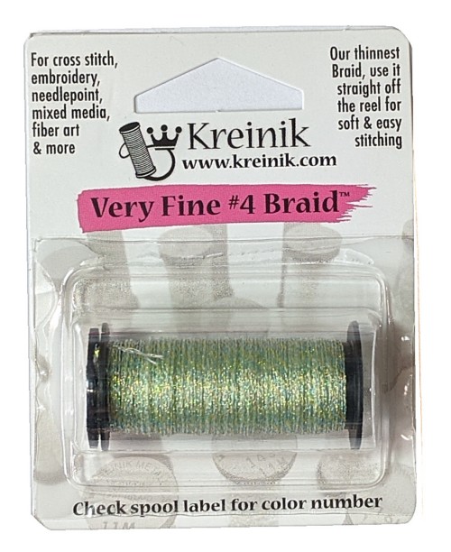 Kreinik Metallic Very Fine #4 Braid / 9194 Star Green
