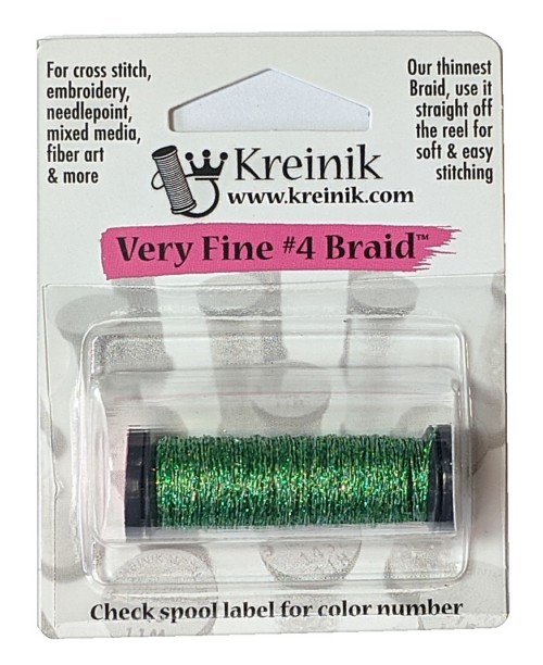 Kreinik Metallic Very Fine #4 Braid / 5012 Shamrock