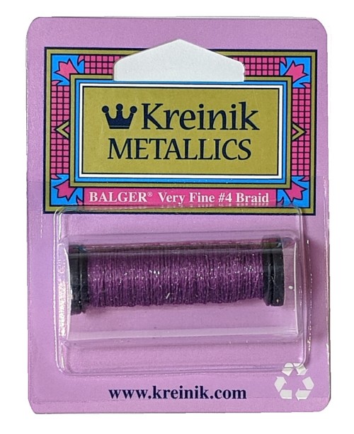 Kreinik Metallic Very Fine #4 Braid / 5545 Currant Purple