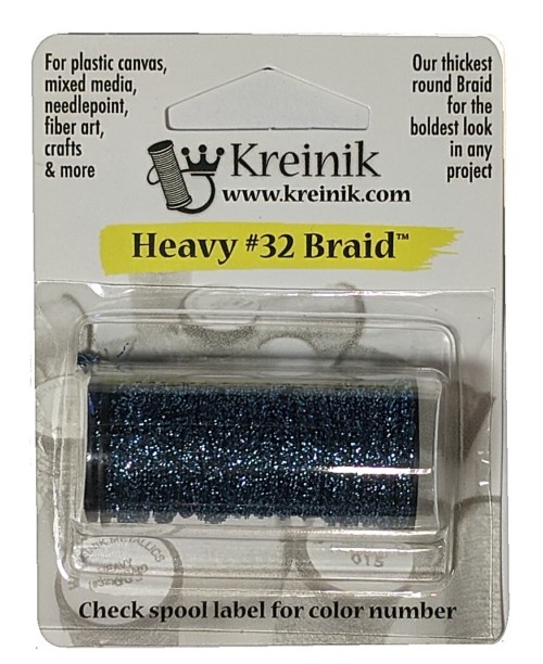 Kreinik Metallic Heavy #32 Braid / 018 Navy