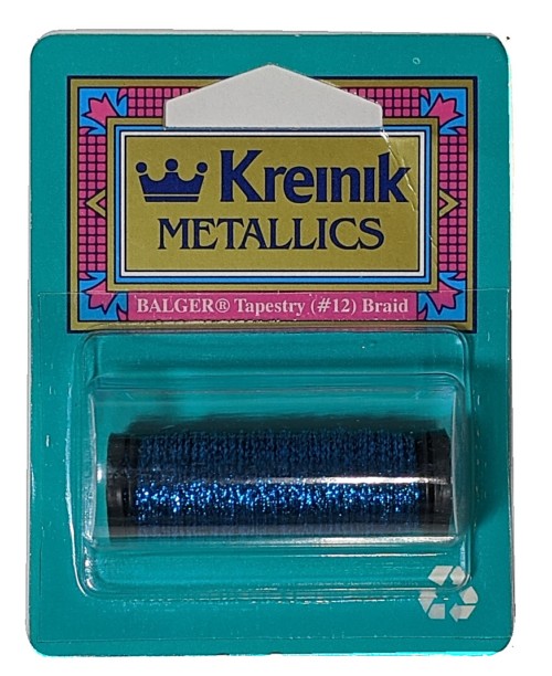 Kreinik Metallic Tapestry #12 Braid / 006HL Blue High Lustre