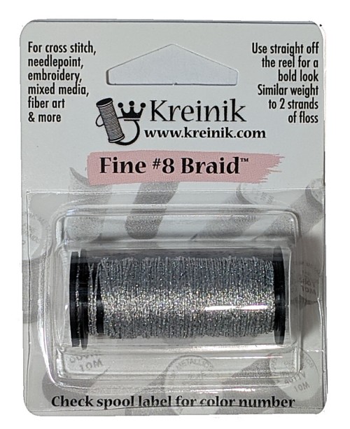 Kreinik Metallic Fine #8 Braid / 3231 Moonstone