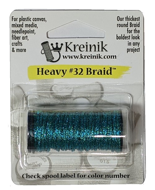 Kreinik Metallic Heavy #32 Braid / 029 Turquoise