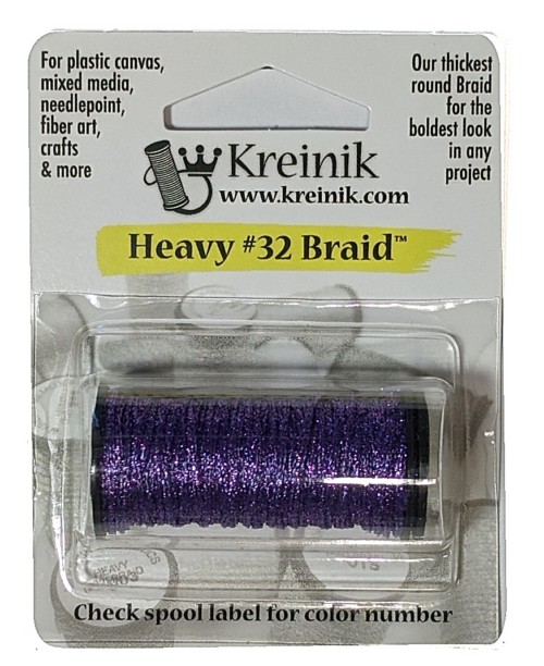 Kreinik Metallic Heavy #32 Braid / 012 Purple