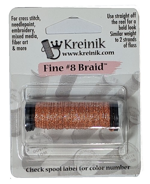 Kreinik Metallic Fine #8 Braid / 5025 Jammin' Yam