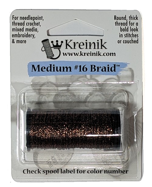 Kreinik Metallic Medium #16 Braid / 052HL Bronze High Lustre