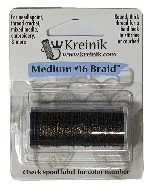 Kreinik Metallic Medium #16 Braid / 154V Vintage Verdigris 