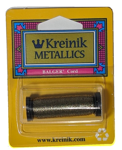 1 Ply Kreinik Metallic Cord, 50-meter spool / 205C Antique Gold Cord