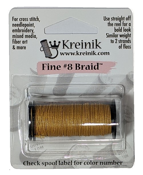Kreinik Metallic Fine #8 Braid / 5520 Ginger