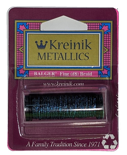 Kreinik Metallic Fine #8 Braid / 622 Wedgewood Blue