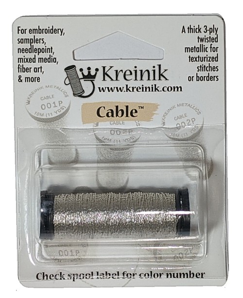 Kreinik Metallic Cable / 001P Silver