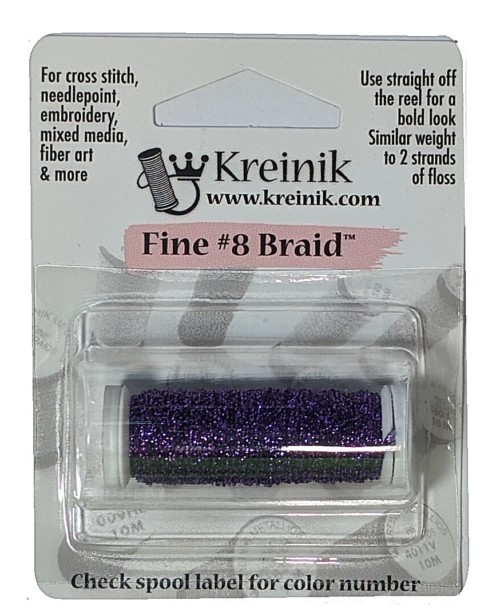 Kreinik Metallic Fine #8 Braid / 026 Amethyst