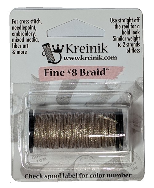 Kreinik Metallic Fine #8 Braid / 5750 Coffee Toffee