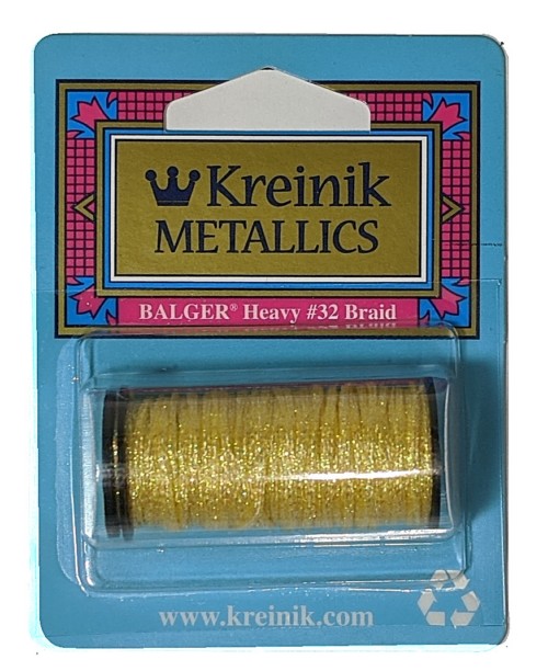 Kreinik Metallic Heavy #32 Braid / 091 Star Yellow 