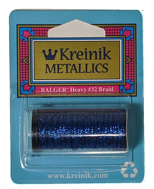Kreinik Metallic Heavy #32 Braid / 051HL Sapphire High Lustre 