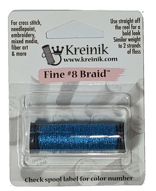 Kreinik Metallic Fine #8 Braid / 006 Blue