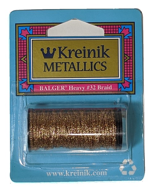 Kreinik Metallic Heavy #32 Braid / 221 Antique Gold