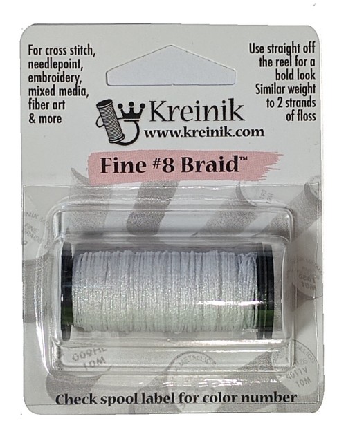 Kreinik Metallic Fine #8 Braid / 5760 Marshmallow