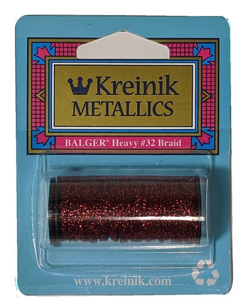 Kreinik Metallic Heavy #32 Braid / 061 Ruby 