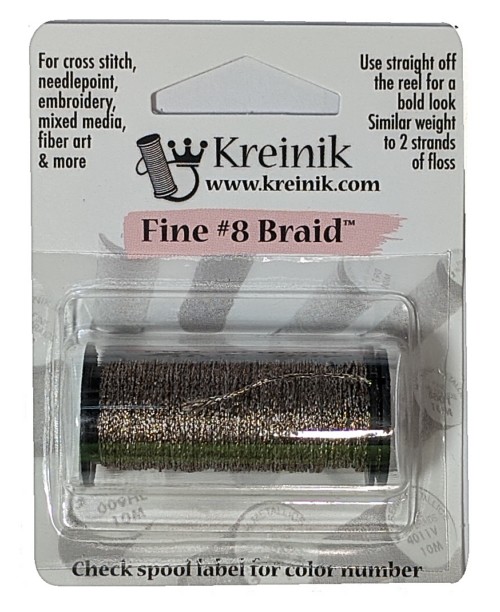Kreinik Metallic Fine #8 Braid / 072 Cocoa Brown