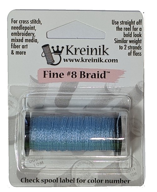 Kreinik Metallic Fine #8 Braid / 9594 Bluebonnet