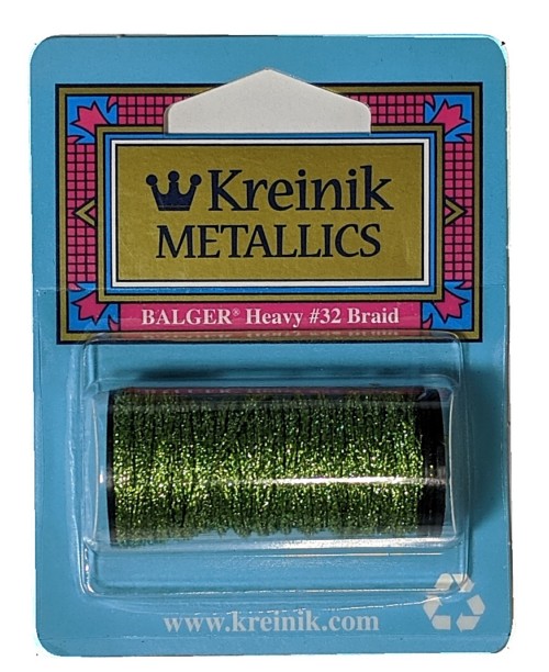 Kreinik Metallic Heavy #32 Braid / 015 Chartreuse