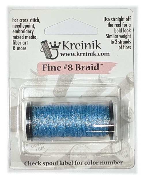 Kreinik Metallic Fine #8 Braid / 094 Star Blue