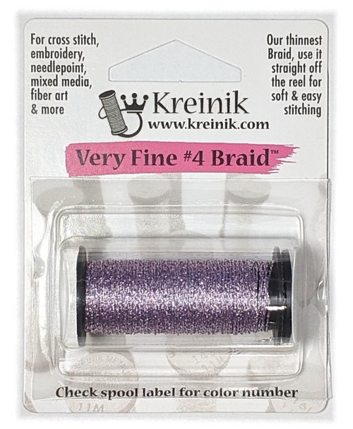 Kreinik Metallic Very Fine #4 Braid / 023 Lilac
