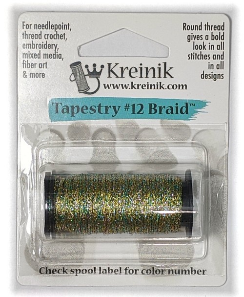 Kreinik Metallic Tapestry #12 Braid / 045 Confetti Gold