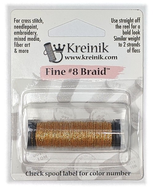Kreinik Metallic Fine #8 Braid / 5815 Golden Chardonnay
