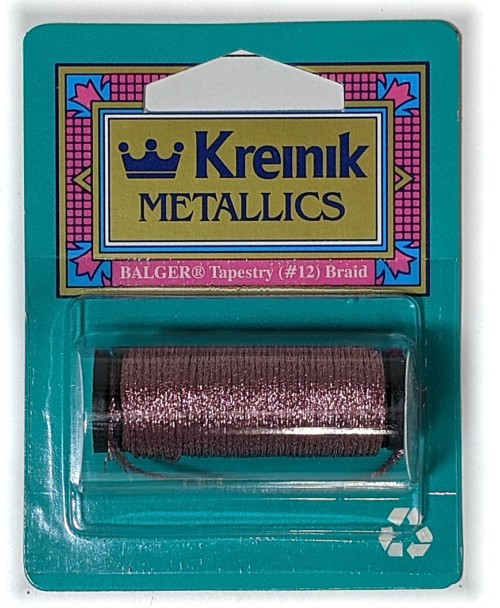 Kreinik Metallic Tapestry #12 Braid / 007C Pink Cord (WHILE SUPPLIES LAST)