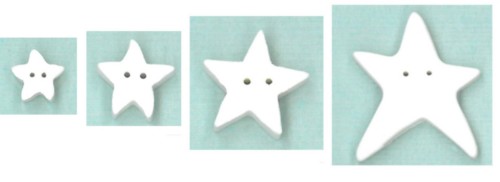 JABCO White Star Buttons / Large