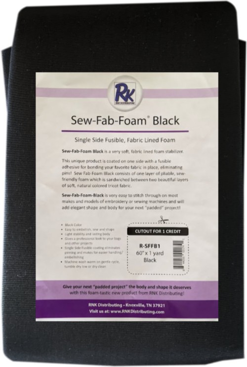 RNK Sew-Fab-Foam / Black, 60" x 1 yd