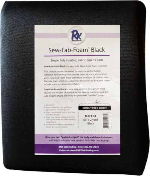 RNK Sew-Fab-Foam / Black, 60" x 2 yds