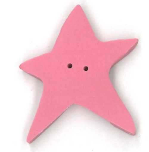 JABCO Baby Pink Star Buttons / Extra Large
