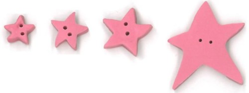 JABCO Baby Pink Star Buttons / Large