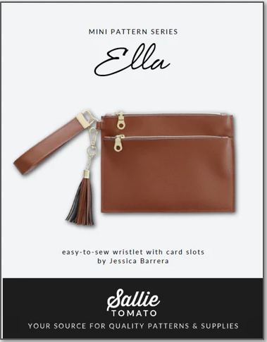 Mini Pattern series: Ella easy-to-sew wristlet with card slots by Jessica Barrera of Sallie Tomato