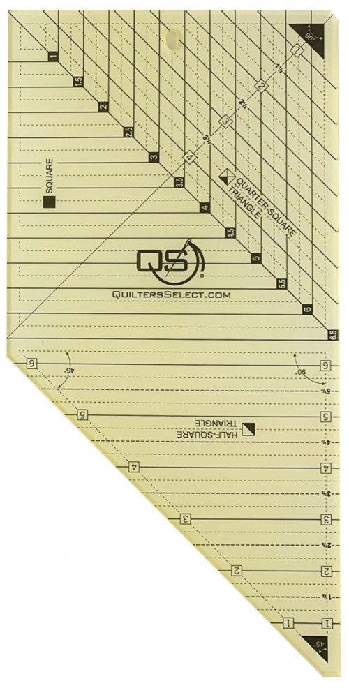 Quilter's Select Non-Slip Rulers / 3N1 Square & Triangle Combo Ruler