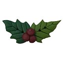 Button - Two Tone Holly, Extra Small