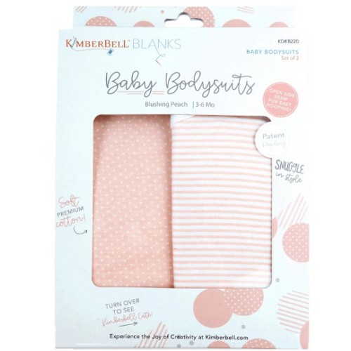 Kimberbell Baby Bodysuits: Blushing Peach / 3-6 Mo, while supplies last