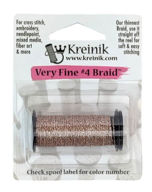 Kreinik Metallic Very Fine #4 Braid / 013 Beige