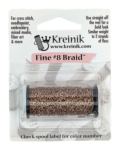 Kreinik Metallic Fine #8 Braid / 071 Misty Gold
