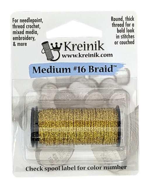 Kreinik Metallic Medium #16 Braid / 028 Citron